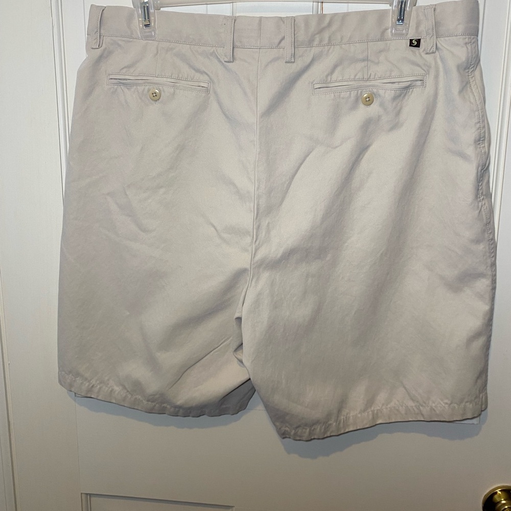 Saltaire Mens Silk Khaki Shorts SIZE 38 - Picture 2 of 5